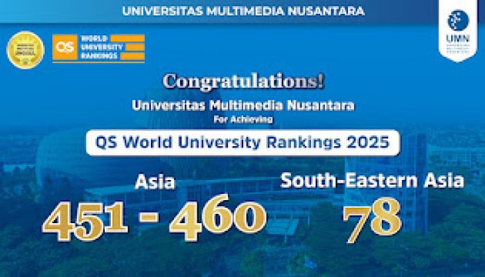 UMN Raih QS Rank Asia 451-460 dan Ranking 78 di Asia Tenggara