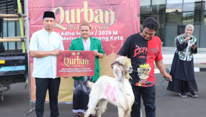Polres Metro Tangerang Kota Salurkan 74 Hewan Kurban Idul Adha 1446H