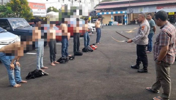 Patroli Polisi Amankan Belasan Remaja Diduga Hendak Tawuran Bawa Sajam