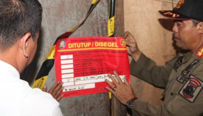 Satpol PP Kota Tangerang Segel Bangunan Diduga Dijadikan Tempat Prostitusi