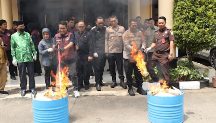 Polda Banten Ungkap 577 Kasus Narkoba Sepanjang 2025, Lakukan Pemusnahan