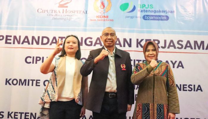 KONI Kabupaten Tangerang MoU dengan RS Cihos dan BPJS Ketenagakerjaan