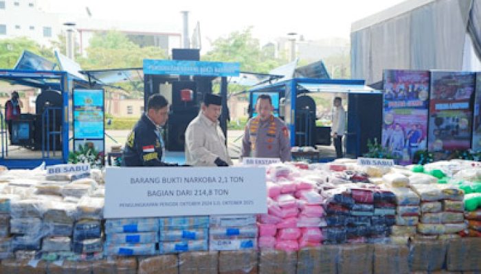 Presiden Pimpin Pemusnahan 214,84 Ton Narkoba oleh Polri