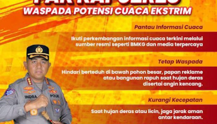 Kapolresta Tangerang Imbau Masyarakat Waspadai Potensi Cuaca Ekstrem