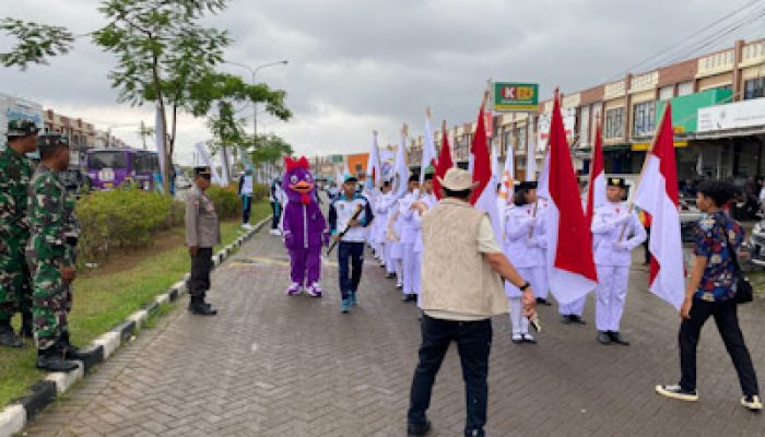 Polsek Cikupa Amankan Pawai Kirab Obor Porkab VI 