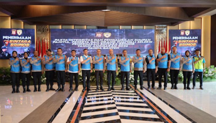 320 Calon Bintara Brimob Polda Disumpah dan Tandatangani Fakta Integritas