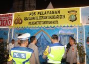 Kapolres Metro Tangerang Kota Tinjau Gereja dan Pos Pam Ops Lilin Jaya 2025