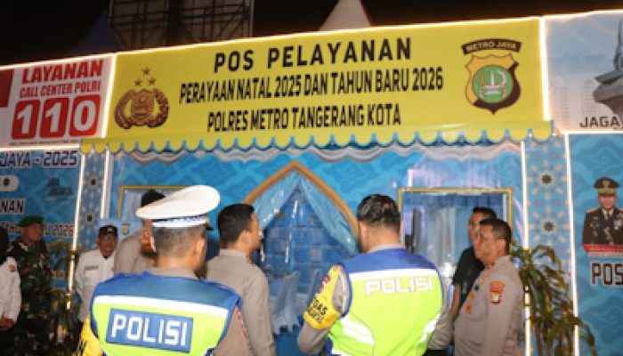 Kapolres Metro Tangerang Kota Tinjau Gereja dan Pos Pam Ops Lilin Jaya 2025