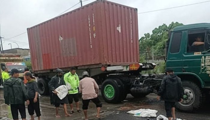 Satlantas Polresta Tangerang Perbaiki Darurat Jalan Berlubang di Balaraja