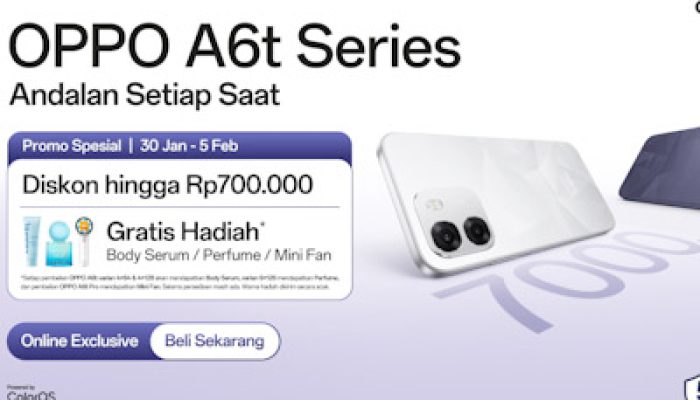 OPPO A6t Series Meluncur, Hadirkan Baterai 7000mAh, 45W SUPERVOOC