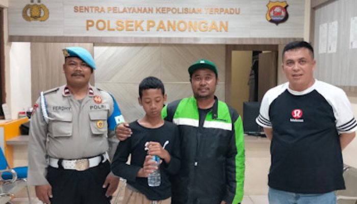 Polsek Panongan Temukan Pelajar SD yang Tersesat