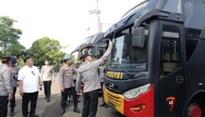 Polda Banten Cek Kesiapan Kendaraan untuk Pengamanan Hari Buruh