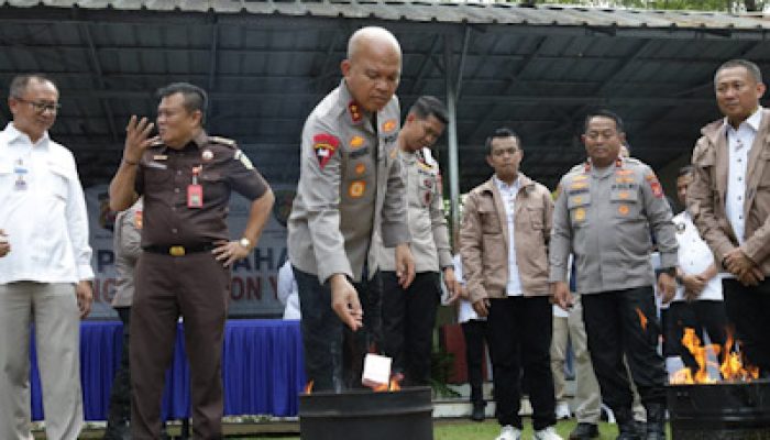 Polda Banten Musnahkan 8.527 Lembar Uang Palsu