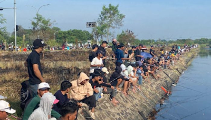 Semarak Hari Buruh, Polres Serang Ajak Masyarakat Mancing Bareng