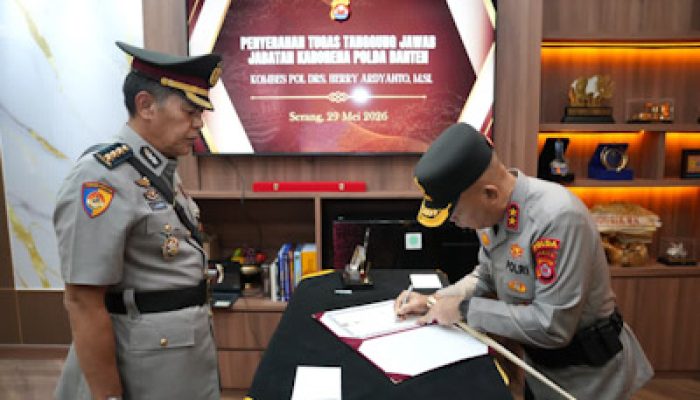 Jabatan Karorena Polda Banten Diserahterimakan