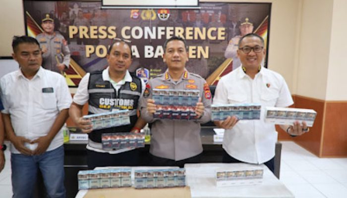 Polda Banten Ungkap Peredaran Rokok Tanpa Pita Cukai, Sita 89 Bal Rokok Ilegal