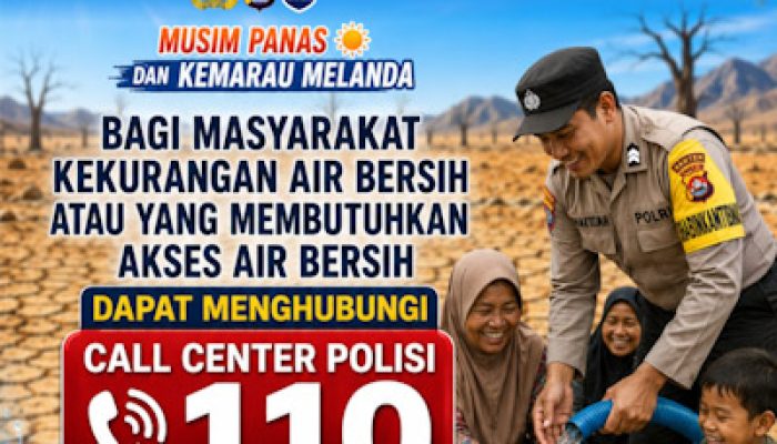 Hadapi Musim Kemarau, Polda Banten Bantu Layanan Air Bersih di Call Center 110