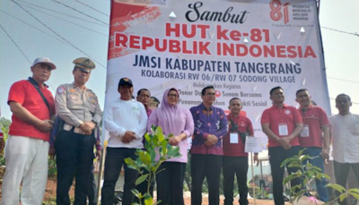 Dari Baksos Hingga Penanam Pohon, JMSI Kabupaten Sambut Hari Kemerdekaan Bareng Warga Sovil Tigaraksa