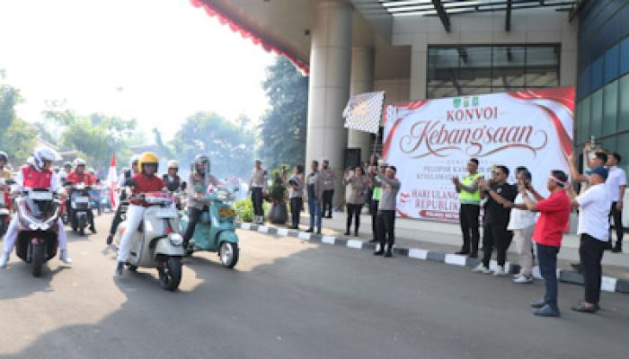HUT RI, Bikers Tangerang Konvoi Merah Putih Deklarasi Pelopor Kamtibmas